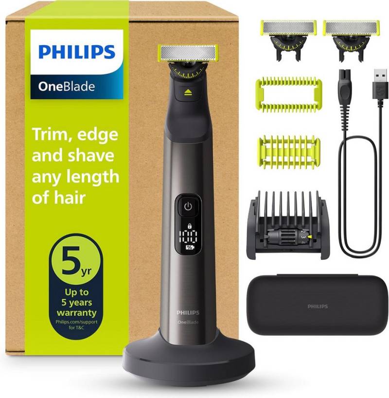 Philips Elektrorasierer OneBlade Pro 360 Face + Body QP6652/35 Nass-/Trockenrasierer Trimmer von Philips