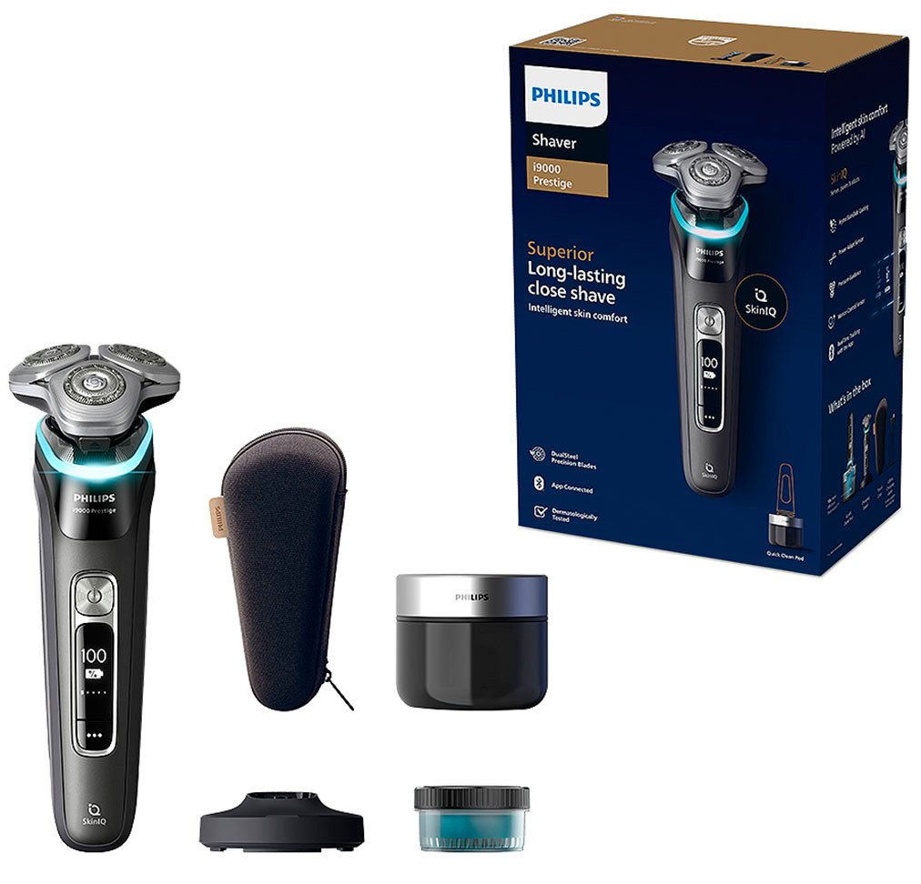 Philips Elektrorasierer Series i9000 Prestige XP9200/30, integrierter Präzisionstrimmer, mit SkinIQ Technologie, inkl. Ladestand, Reiseetui Philips Elektrorasierer Series i9000 Prestige XP9200/30, integrierter Präzisionstrimmer, mit SkinIQ Technologie, inkl. Ladestand, Reiseetui von Philips