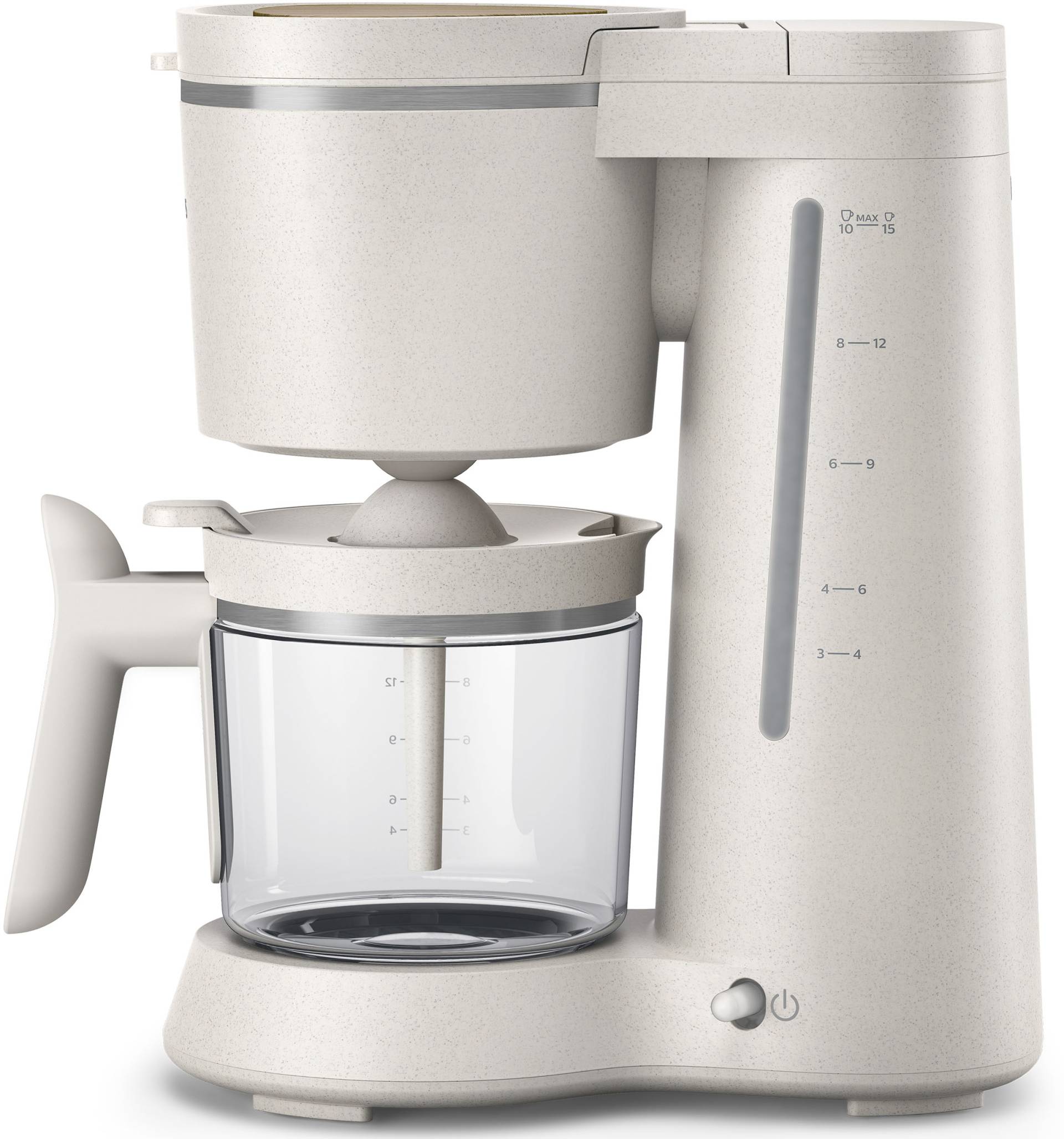 Philips Filterkaffeemaschine "HD5120/00 Eco Conscious Collection" 1,2 l Kaffeekanne Papierfilter 1x4 aus biobasiertem Kunststoff, Seidenweiß matt von Philips