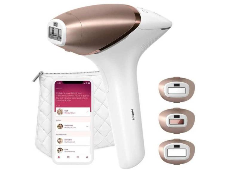 Philips IPL-Haarentferner Lumea 8000 Series BRI955/00, 450.000 Lichtimpulse, Hauttonsensor, 3 Aufsätze (Körper, Gesicht und Präzision) von Philips