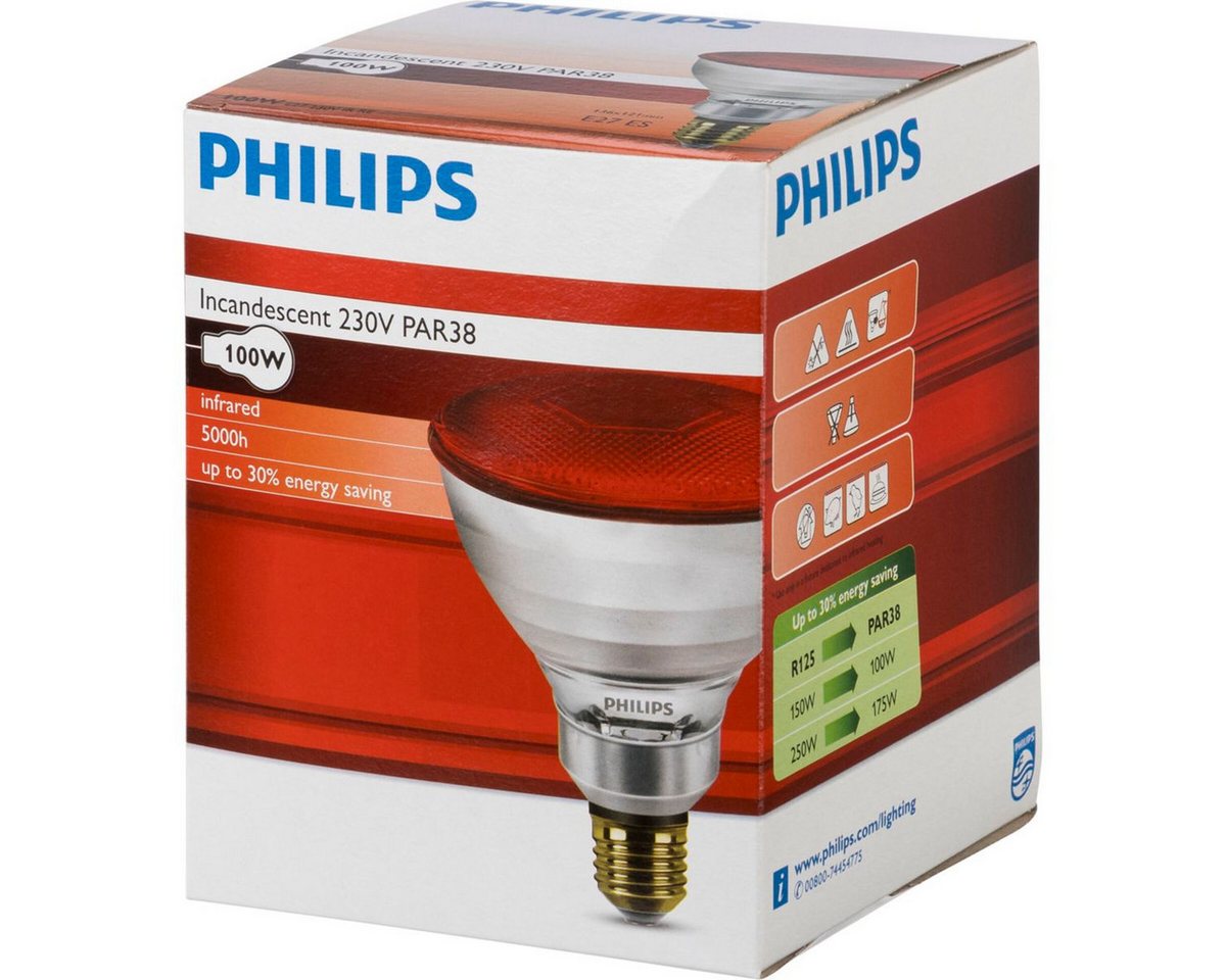 Philips Infrarotlampe Infrarotlampe PAR38 IR 100W E27 230V Red Philips Infrarotlampe Infrarotlampe PAR38 IR 100W E27 230V Red von Philips