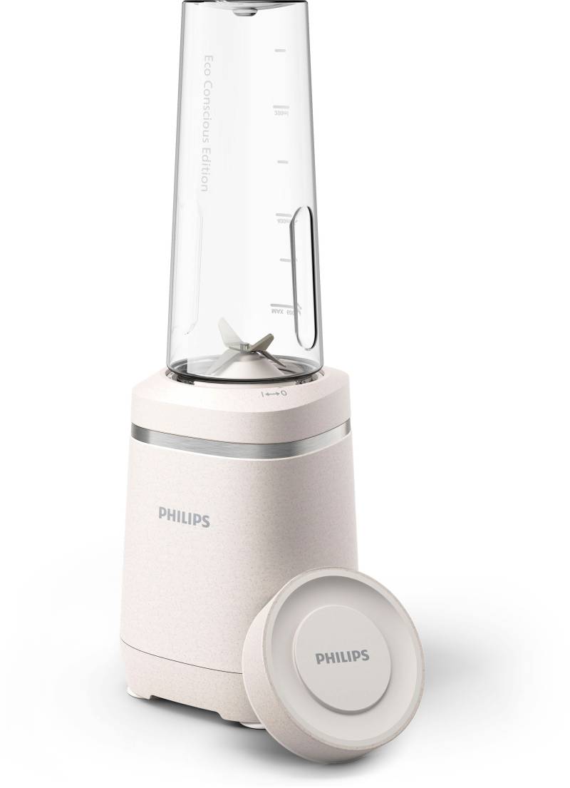 Philips Standmixer "HR2500/00 Eco Conscious Collection, mit ProBlend Technologie" 350 W 600ml-Tritan-Becher, aus biobasiertem Kunststoff, Seidenweiß matt von Philips