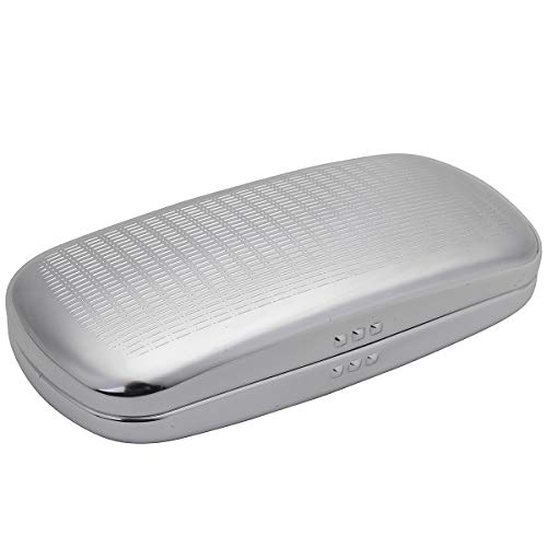 Philley Brillenetui aus Aluminium mit hartem Streifen gefüttert Metall Sonnenbrillen für Frauen&Mann(Silber) von Philley