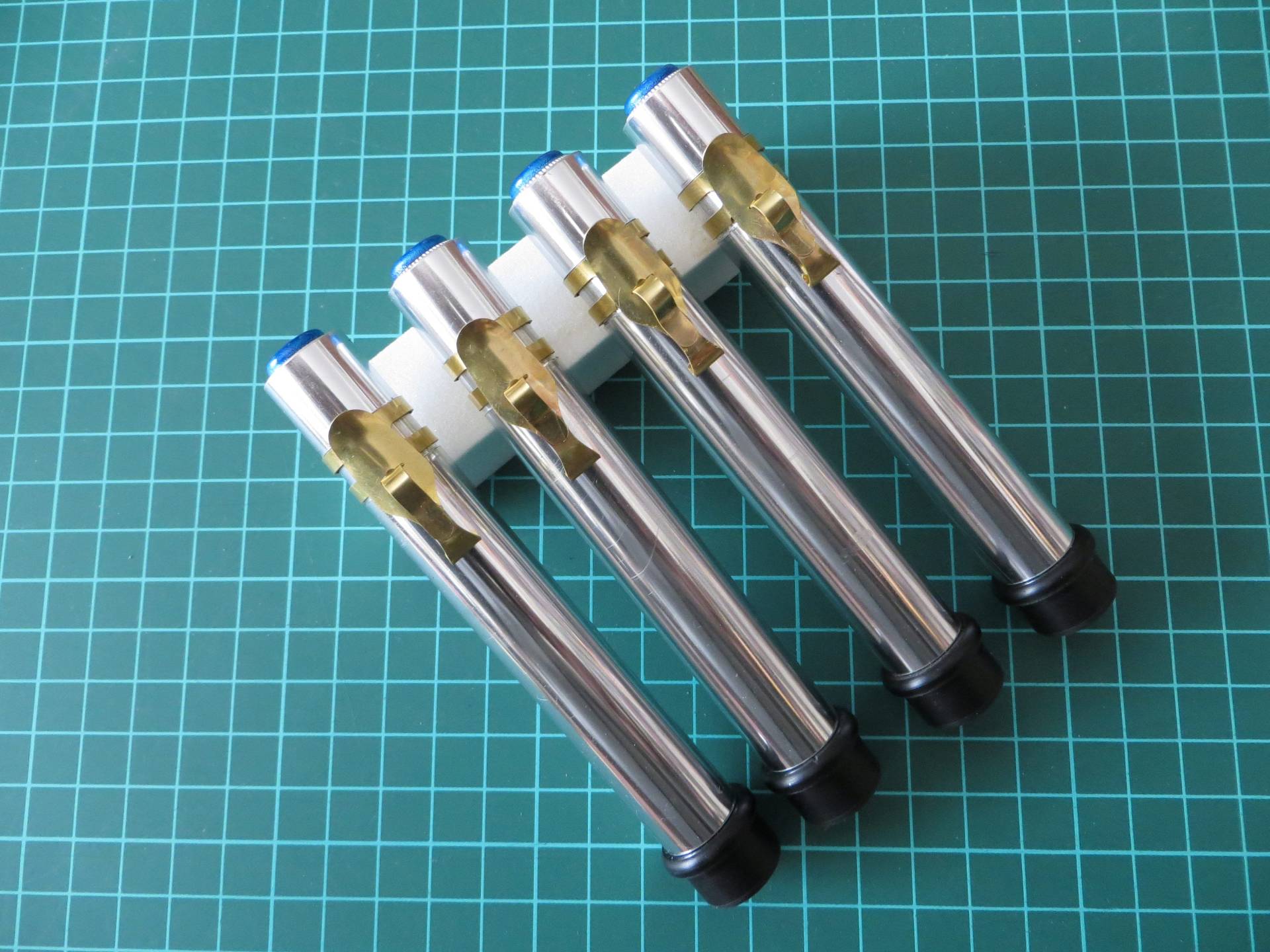 4Er Set Zylinder-Codedosimeter-Replika Für Kaiserliche Offiziere Mit Messingclip Sw-Requisite von PhiloProps