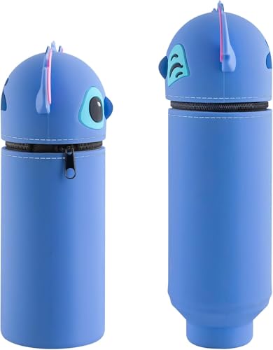 Philoctes 2 in 1 Federmäppchen aus Weichem Silikon,süßes Mäppchen aus Silikon,Bleistifttasche Stiftetasche Unisex Kosmetiktasche,Niedliche Schule Geschenke für Kinder von Philoctes
