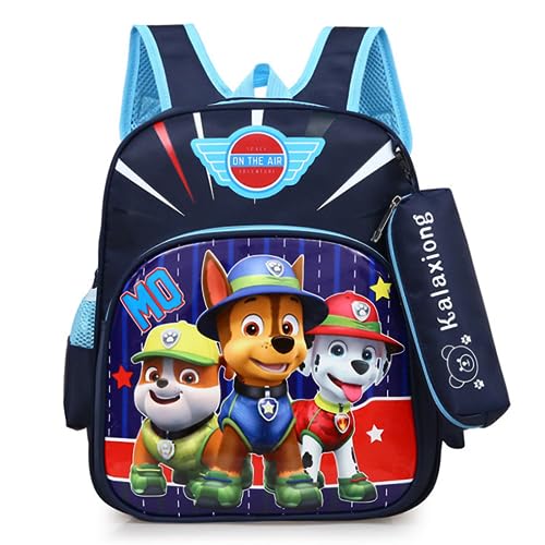 Philoctes Rucksack Kinderrucksack Schulrucksack Rucksack Jungen Mit Brustgurt, Schulranzen für Kindergarten mit Taschen für Jungen Rucksack 3-8 Jahre（Navy Blau von Philoctes