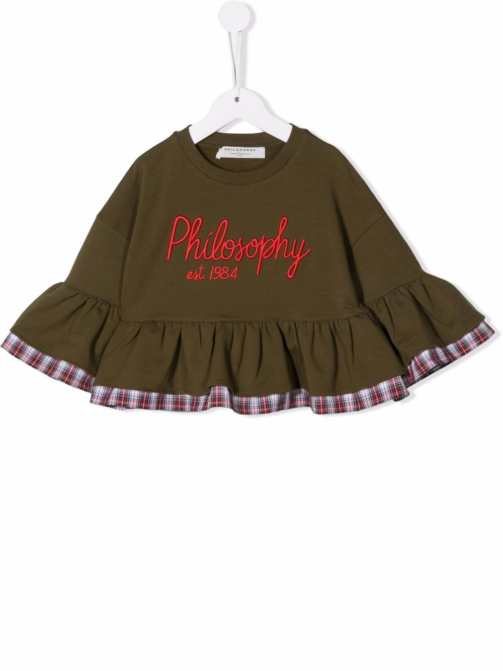 Philosophy Di Lorenzo Serafini Kids Ausgestelltes Oberteil mit Logo-Print - Grün von Philosophy Di Lorenzo Serafini Kids