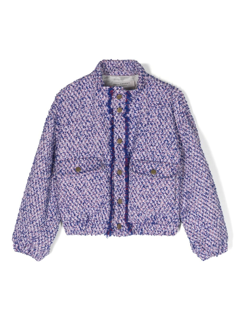 Philosophy Di Lorenzo Serafini Kids Bomberjacke aus Tweed - Blau von Philosophy Di Lorenzo Serafini Kids