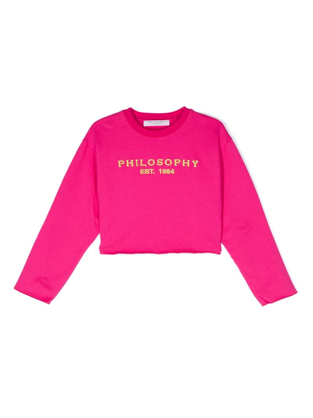 Philosophy Di Lorenzo Serafini Kids Cropped-Sweatshirt mit Logo-Stickerei - Rosa von Philosophy Di Lorenzo Serafini Kids