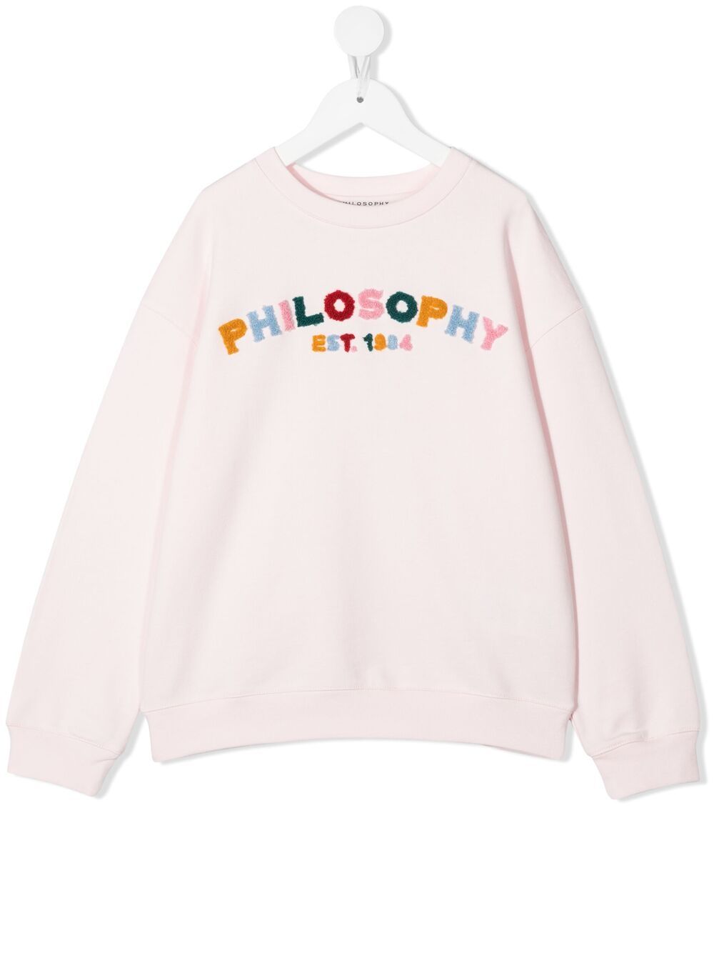 Philosophy Di Lorenzo Serafini Kids Sweatshirt mit strukturiertem Logo - Rosa von Philosophy Di Lorenzo Serafini Kids