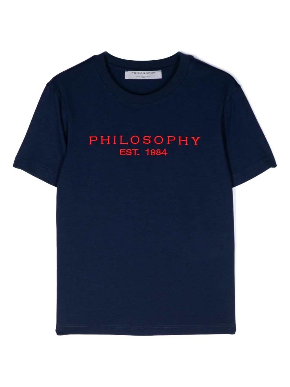 Philosophy Di Lorenzo Serafini Kids T-Shirt mit Logo-Stickerei - Blau von Philosophy Di Lorenzo Serafini Kids