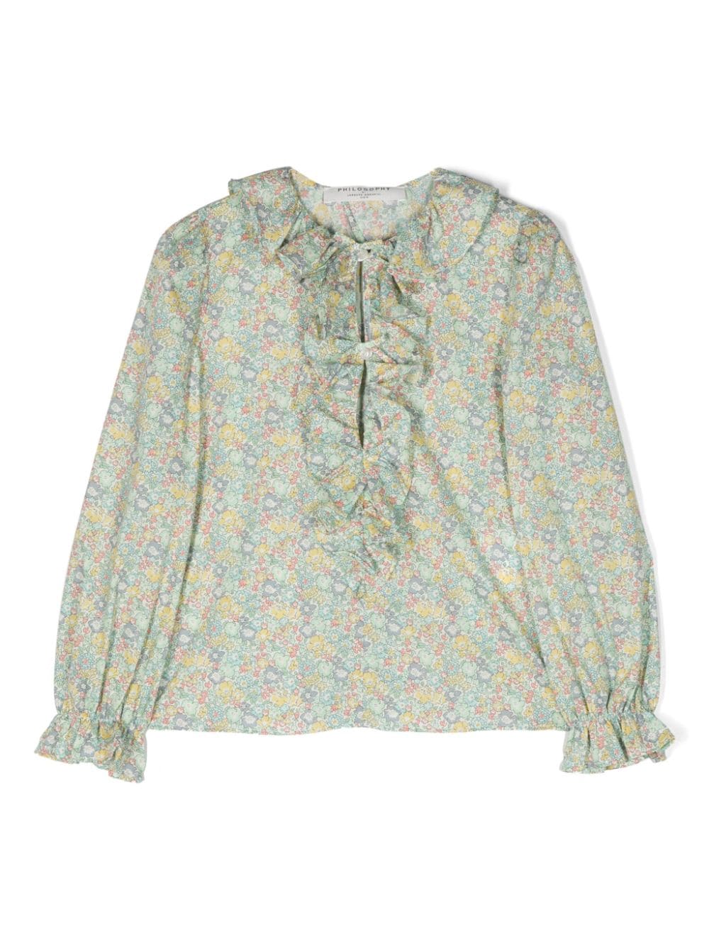 Philosophy Di Lorenzo Serafini Kids Bluse mit Blumenmuster - Grün von Philosophy Di Lorenzo Serafini Kids