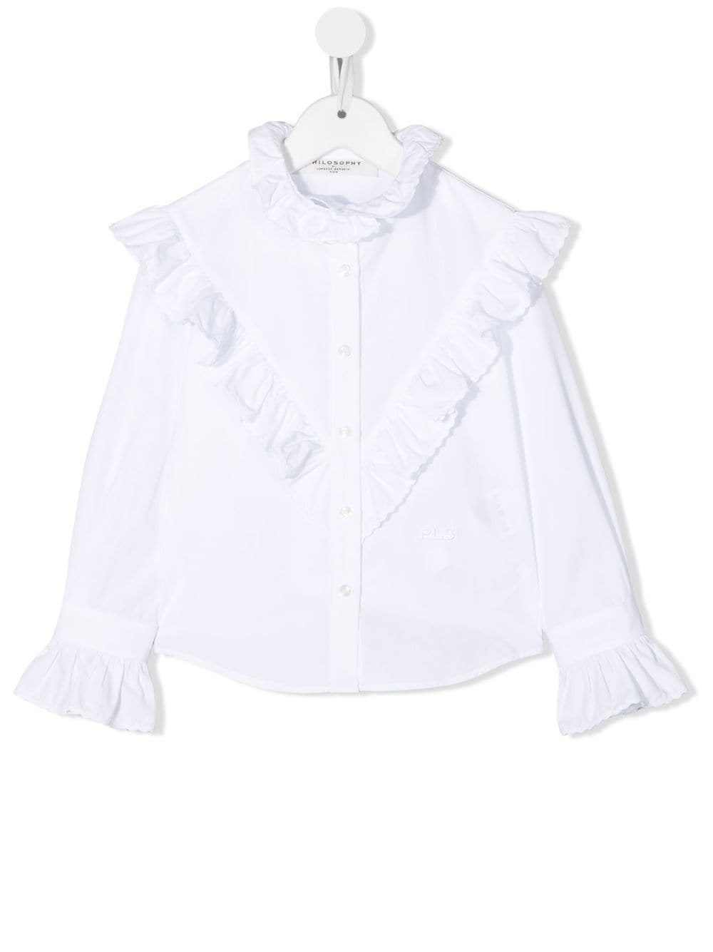 Philosophy Di Lorenzo Serafini Kids Bluse mit Rüschen - Weiß von Philosophy Di Lorenzo Serafini Kids