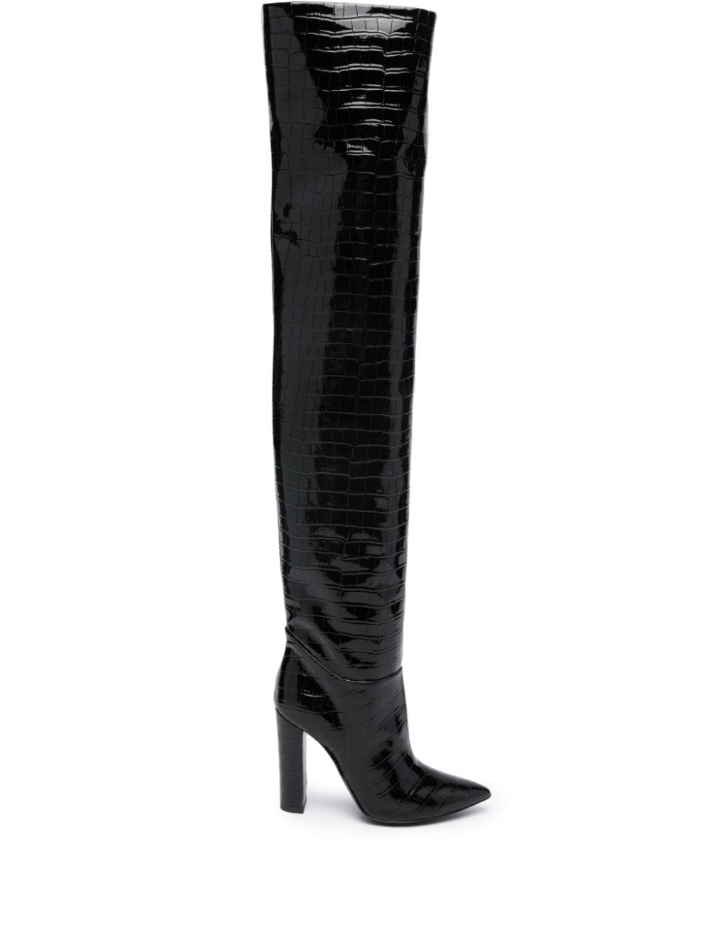 Philosophy Di Lorenzo Serafini Stiefel mit Kroko-Prägung 120mm - Schwarz von Philosophy Di Lorenzo Serafini