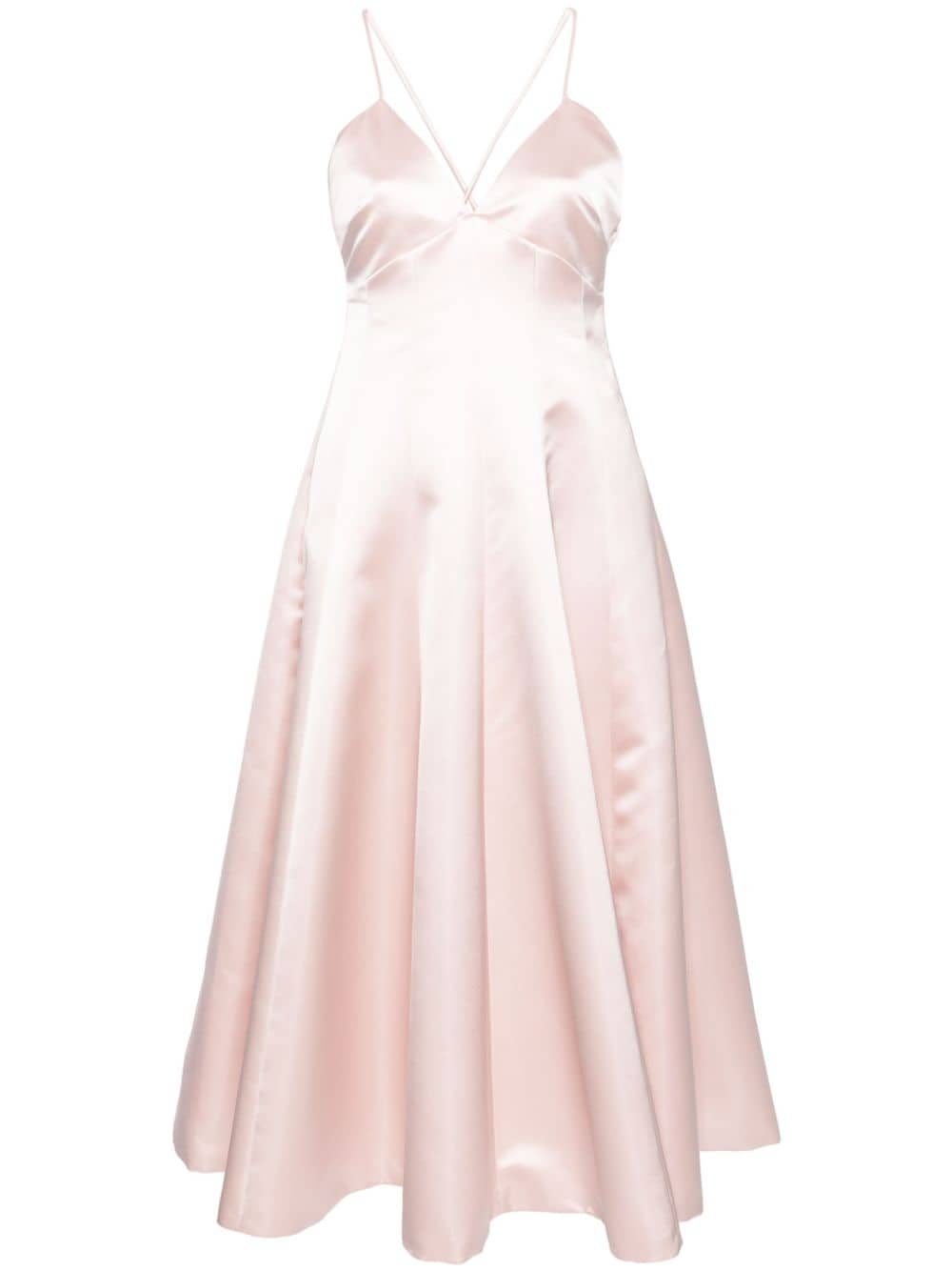 Philosophy Di Lorenzo Serafini Ausgestelltes Midikleid aus Duchess-Satin - Rosa von Philosophy Di Lorenzo Serafini