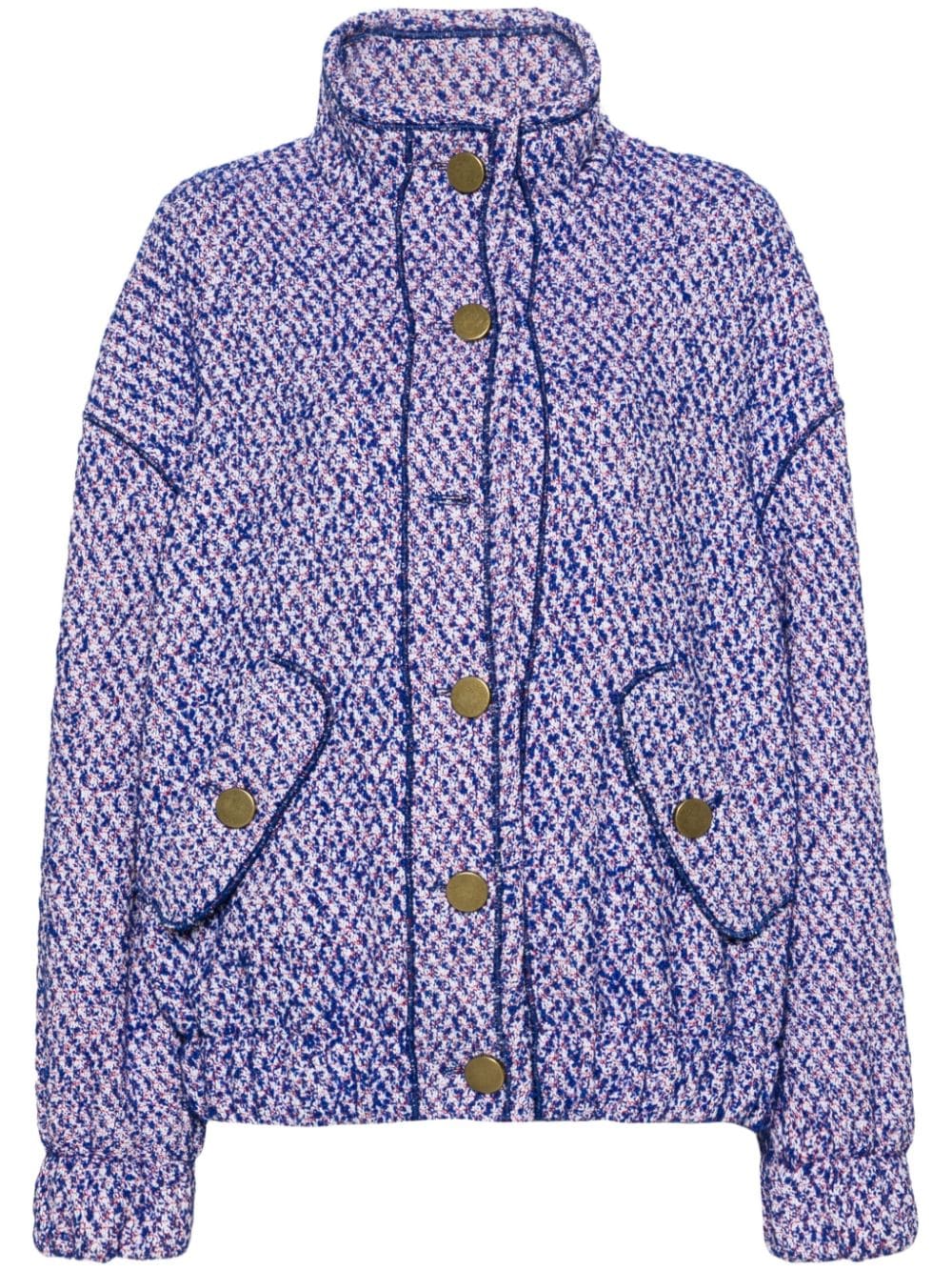 Philosophy Di Lorenzo Serafini Bomberjacke aus Tweed - Blau von Philosophy Di Lorenzo Serafini