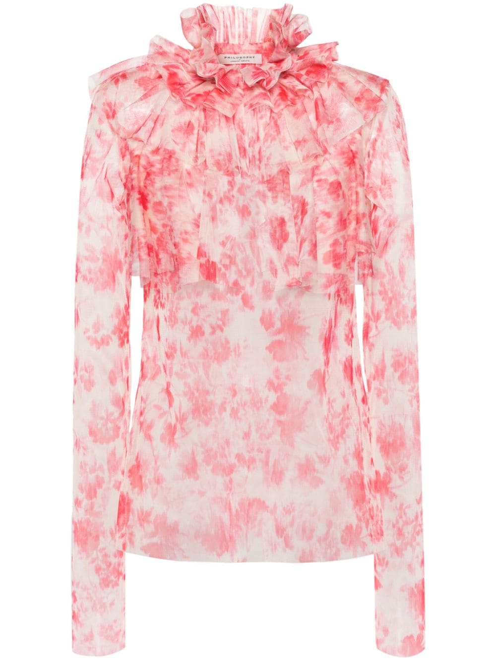 Philosophy Di Lorenzo Serafini Tüllbluse mit Blumen-Print - Rosa von Philosophy Di Lorenzo Serafini