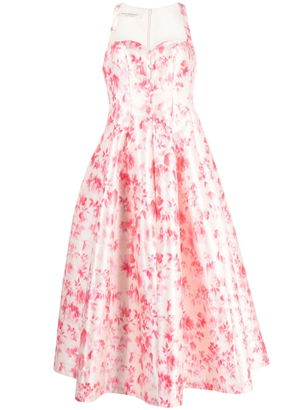 Philosophy Di Lorenzo Serafini Midikleid mit Blumen-Print - Rosa von Philosophy Di Lorenzo Serafini