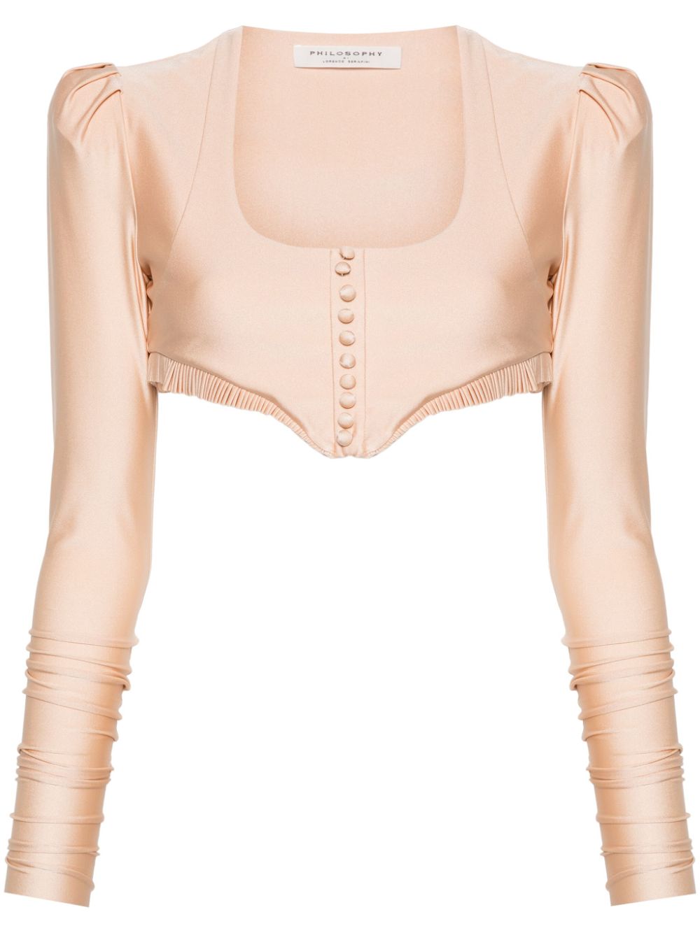 Philosophy Di Lorenzo Serafini Cropped-Top mit Falten - Nude von Philosophy Di Lorenzo Serafini