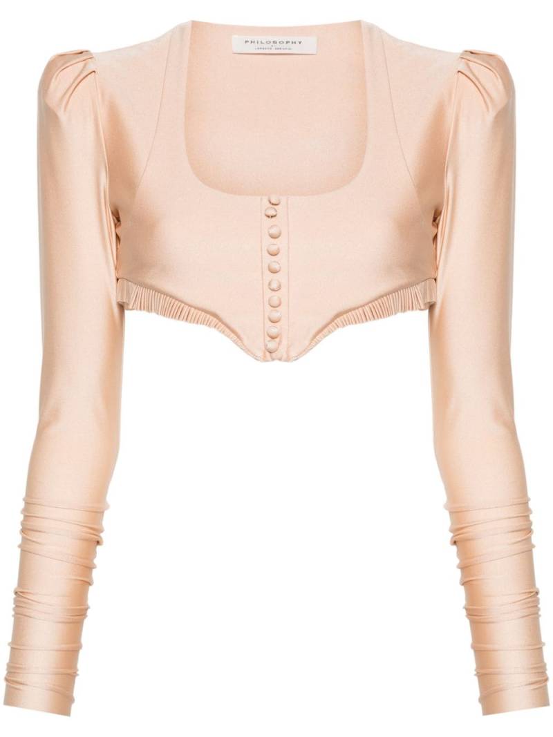 Philosophy Di Lorenzo Serafini Cropped-Top mit Falten - Nude von Philosophy Di Lorenzo Serafini