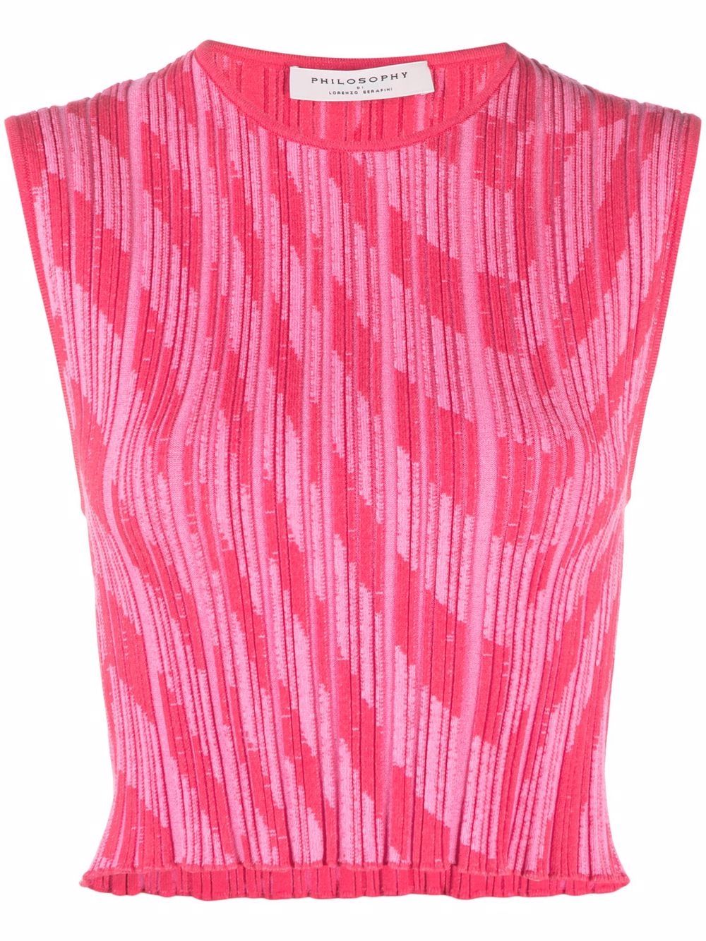 Philosophy Di Lorenzo Serafini Geripptes Stricktop - Rosa von Philosophy Di Lorenzo Serafini