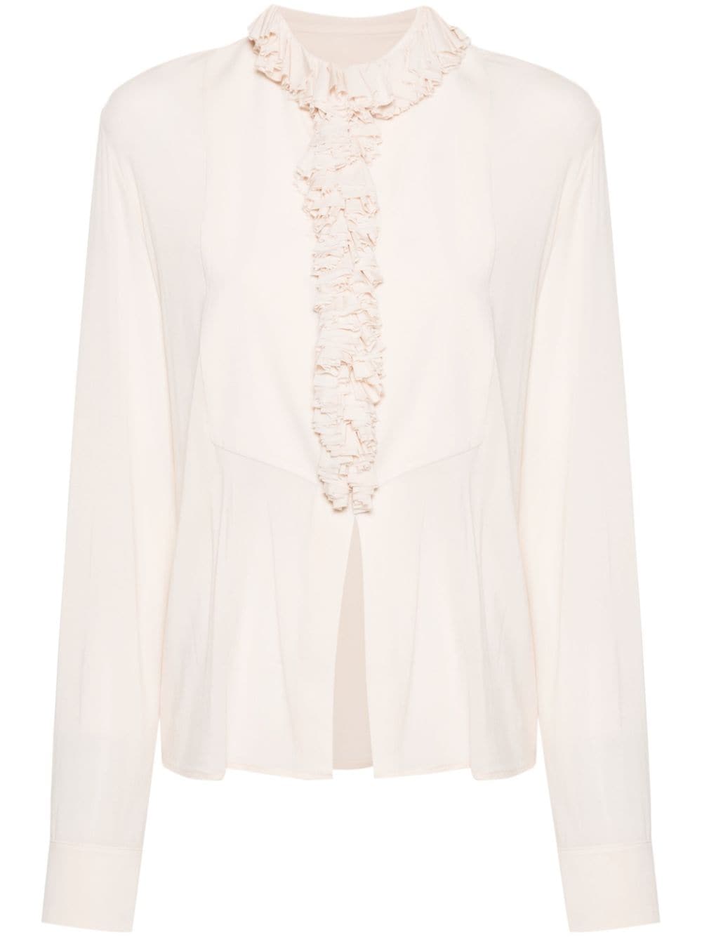 Philosophy Di Lorenzo Serafini Semi-transparente Bluse mit Rüschendetail - Rosa von Philosophy Di Lorenzo Serafini