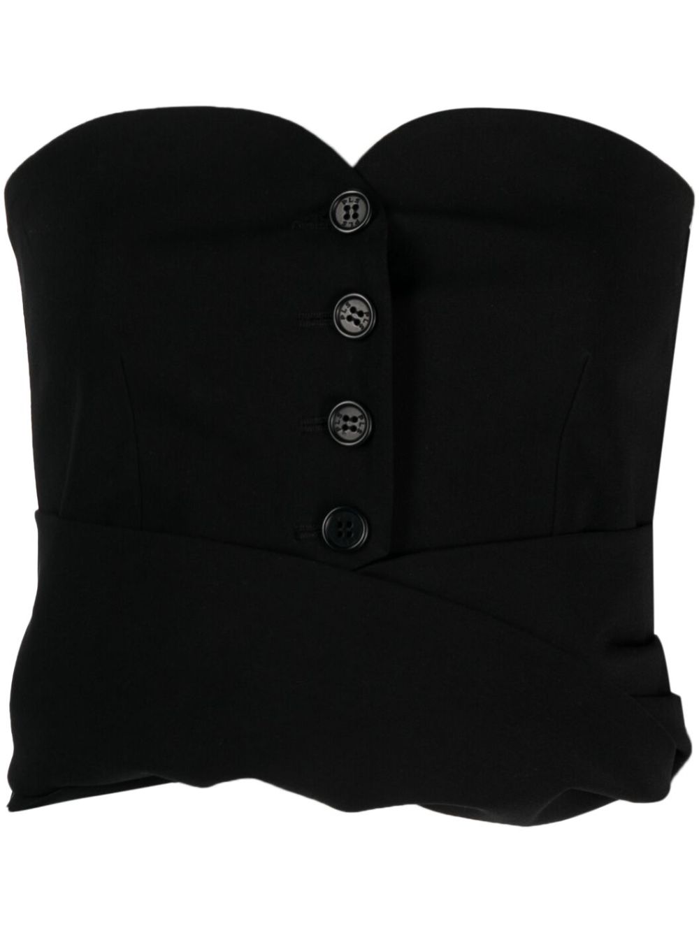 Philosophy Di Lorenzo Serafini Schulterfreies Cropped-Top - Schwarz von Philosophy Di Lorenzo Serafini