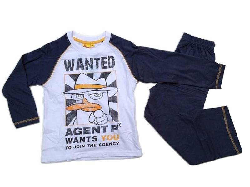 Phineas & Ferb Schlafanzug Pyjama Perry das Schnabeltier " Agent P. " von Phineas & Ferb