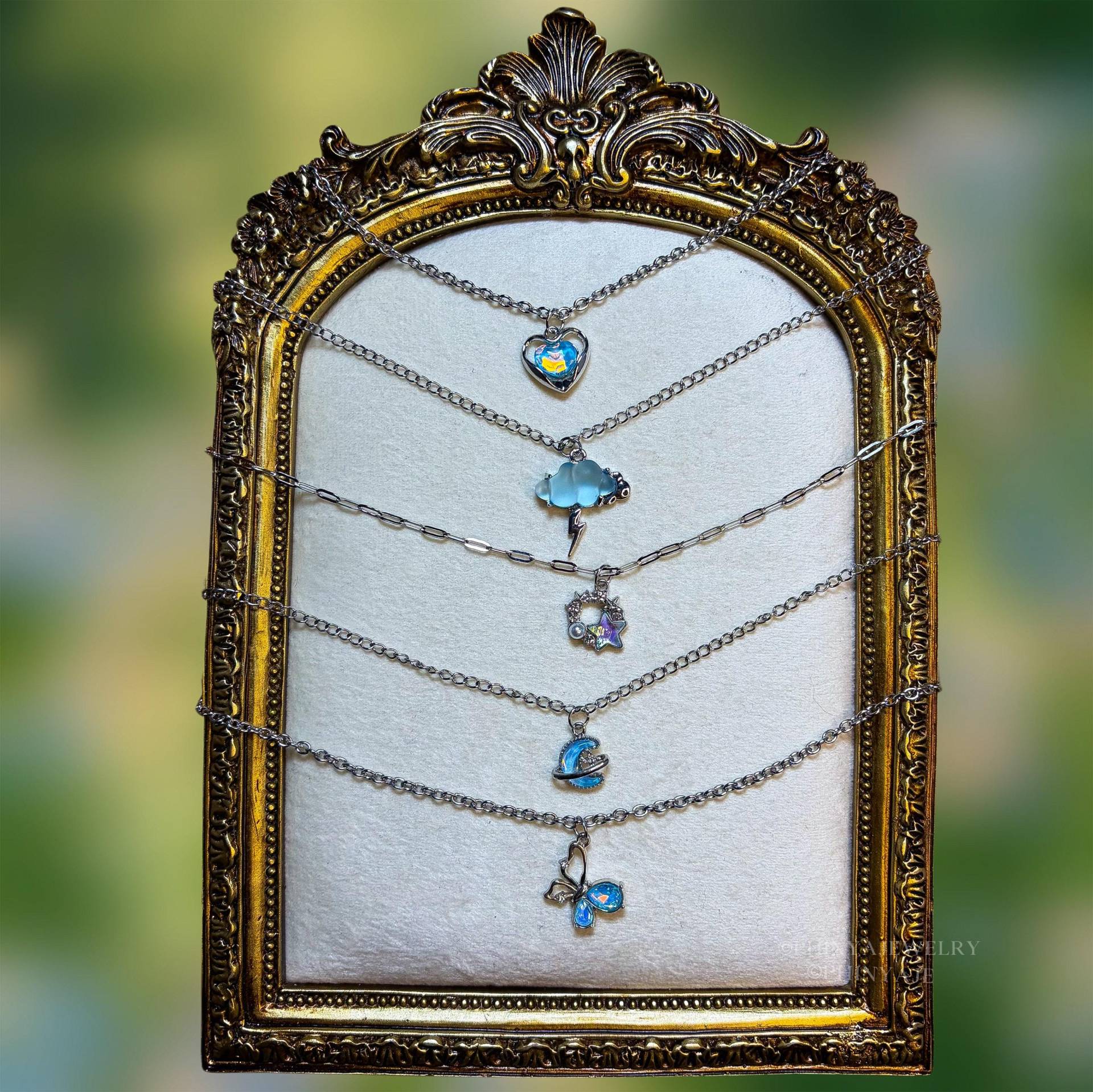 Handgemachte Gliederhalsketten in Modell „Helena Ii" || Stainless Steel Halskette Mit Anhängern Handmade Gift von PhinyaJewelry