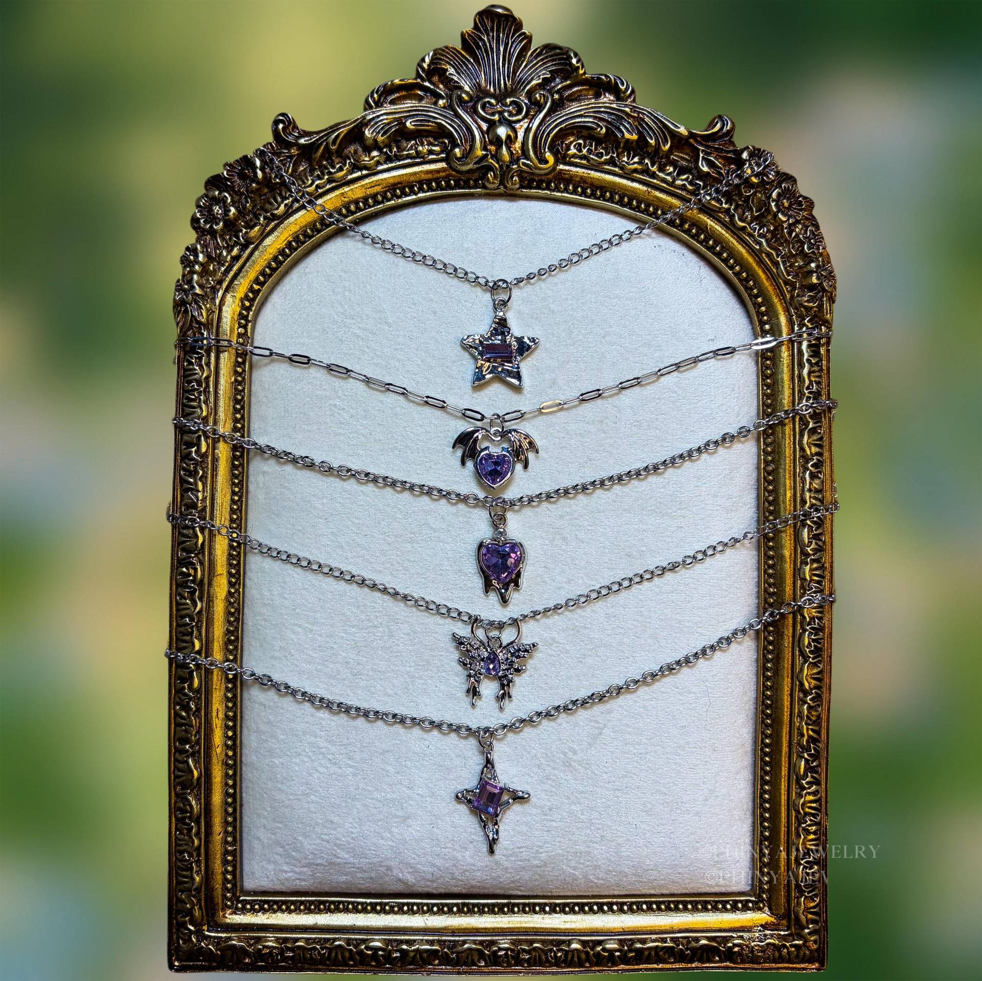 Handgemachte Gliederhalsketten in Modell „Malva Ii" || Stainless Steel Halskette Mit Anhängern Handmade Gift von PhinyaJewelry