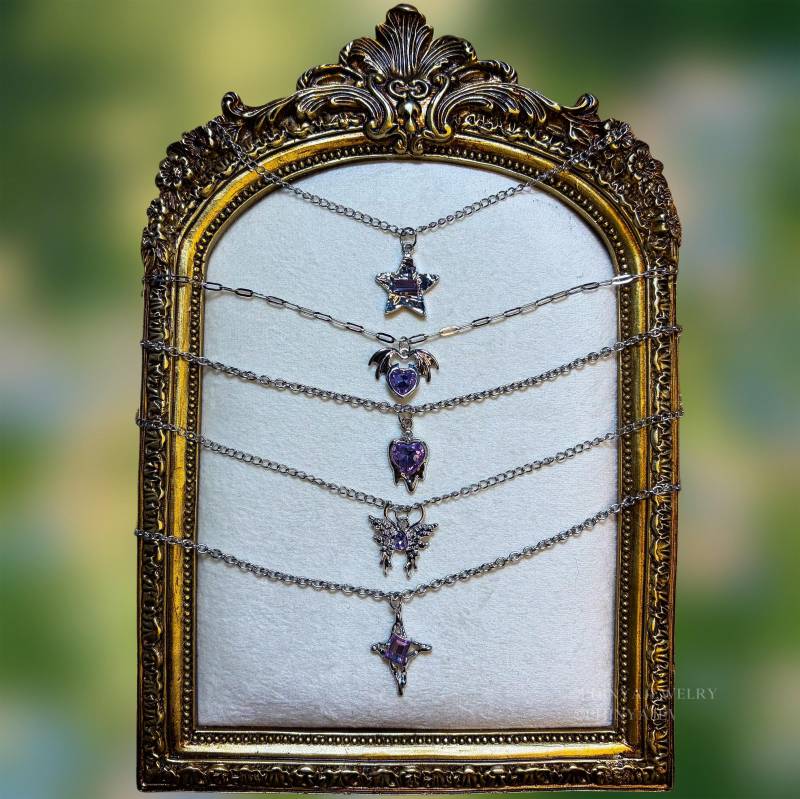 Handgemachte Gliederhalsketten in Modell „Malva Ii" || Stainless Steel Halskette Mit Anhängern Handmade Gift von PhinyaJewelry