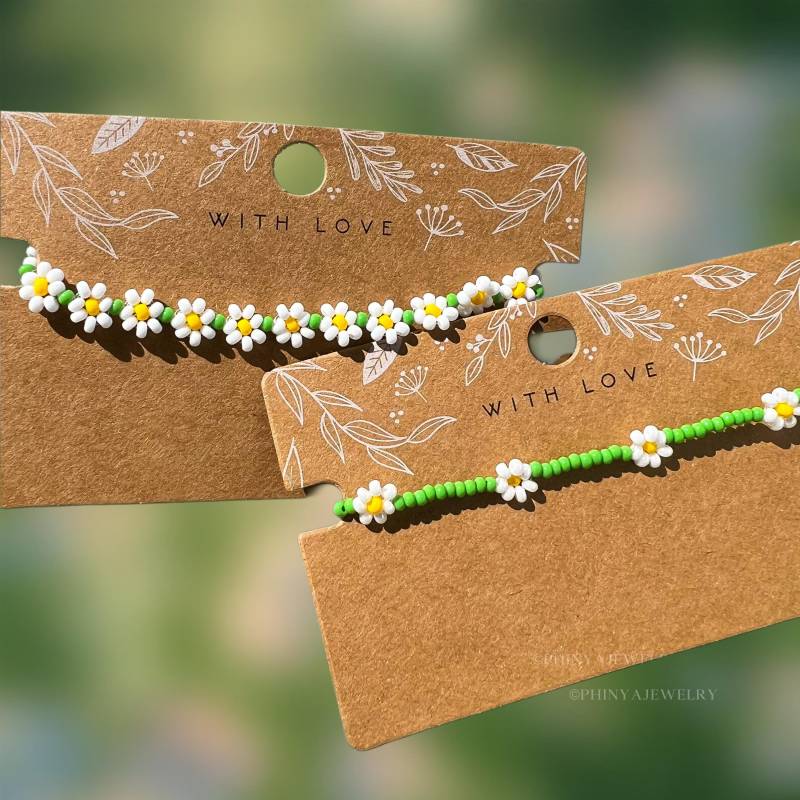 Handgemachte Miyukiperlenarmbänder in Modell „Daisy" Oder „Hana" || Buntes Blümchenarmband Personalisierbarer Schmuck Handmade Gift von PhinyaJewelry