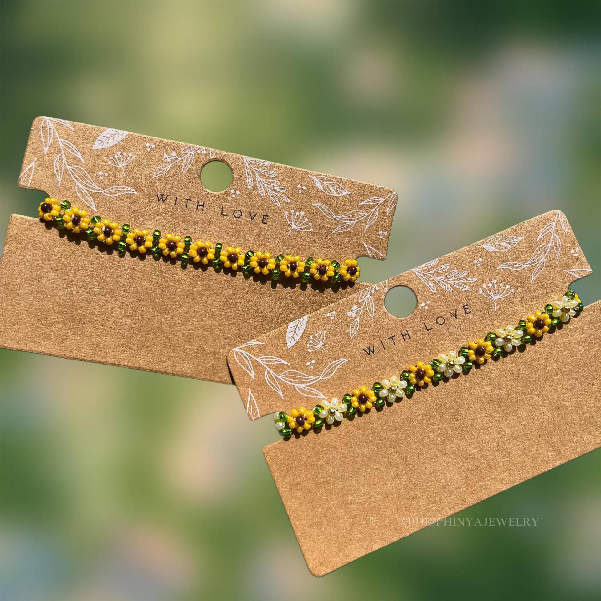 Handgemachte Miyukiperlenarmbänder in Modell „Solei" || Buntes Blümchenarmband Personalisierbarer Schmuck Handmade Gift von PhinyaJewelry