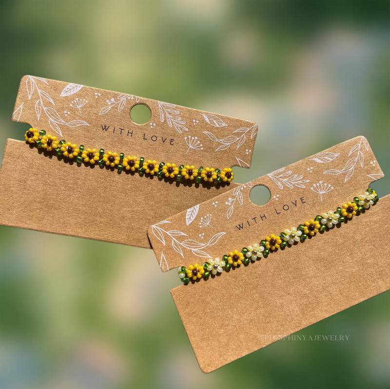 Handgemachte Miyukiperlenarmbänder in Modell „Solei" || Buntes Blümchenarmband Personalisierbarer Schmuck Handmade Gift von PhinyaJewelry