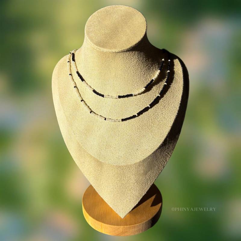 Handgemachte Miyukiperlenketten in Modell „Rai" || Bunte Halskette Handmade Gift von PhinyaJewelry