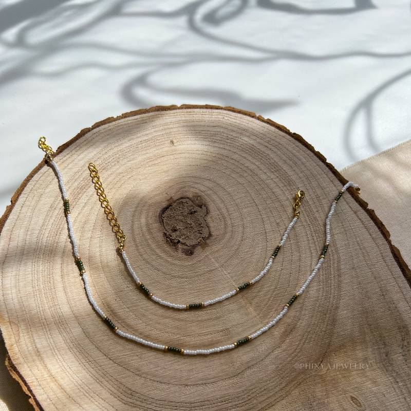 Handgemachtes Miyukiperlenset in Modell „Mariella" || Buntes Perlenarmband Und Perlenkette Personalisierbarer Schmuck Handmade Gift von PhinyaJewelry