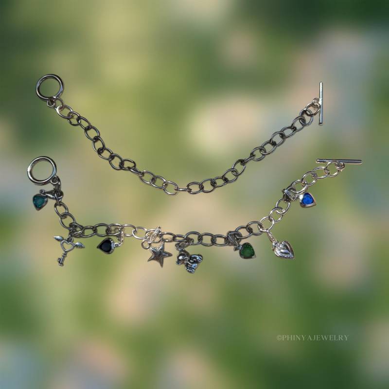 Handgemachtes Armband in Modell „Phinya - Charm" || Silber Gliederarmband Bettlerarmband Rohling Handmade Gift von PhinyaJewelry