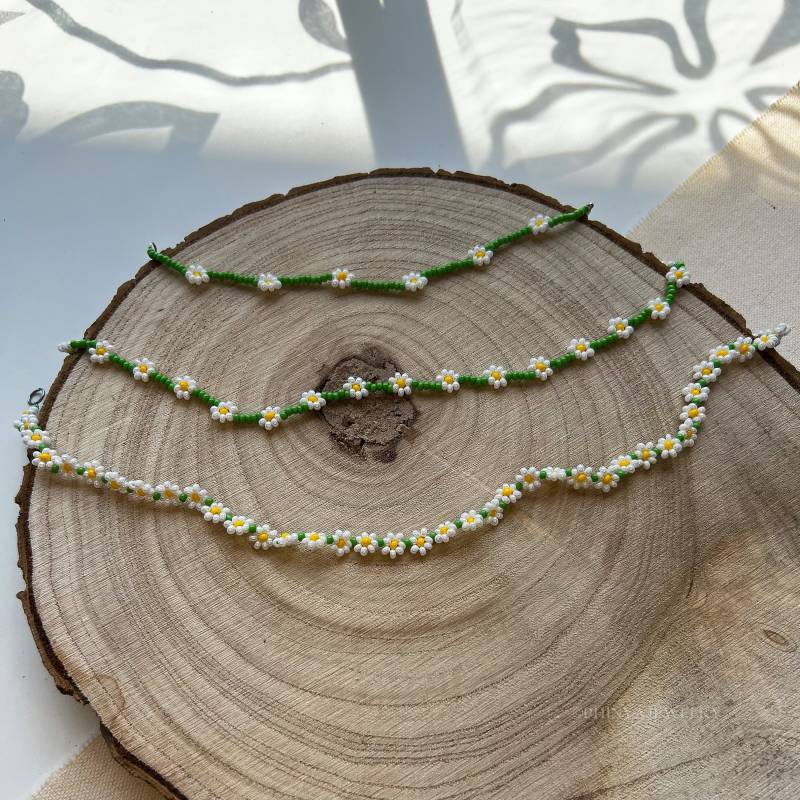 Handgemachtes Miyukiperlenset in Modell „Daisy" Oder „Hana" || Buntes Blümchenset Personalisierbarer Schmuck Handmade Gift von PhinyaJewelry