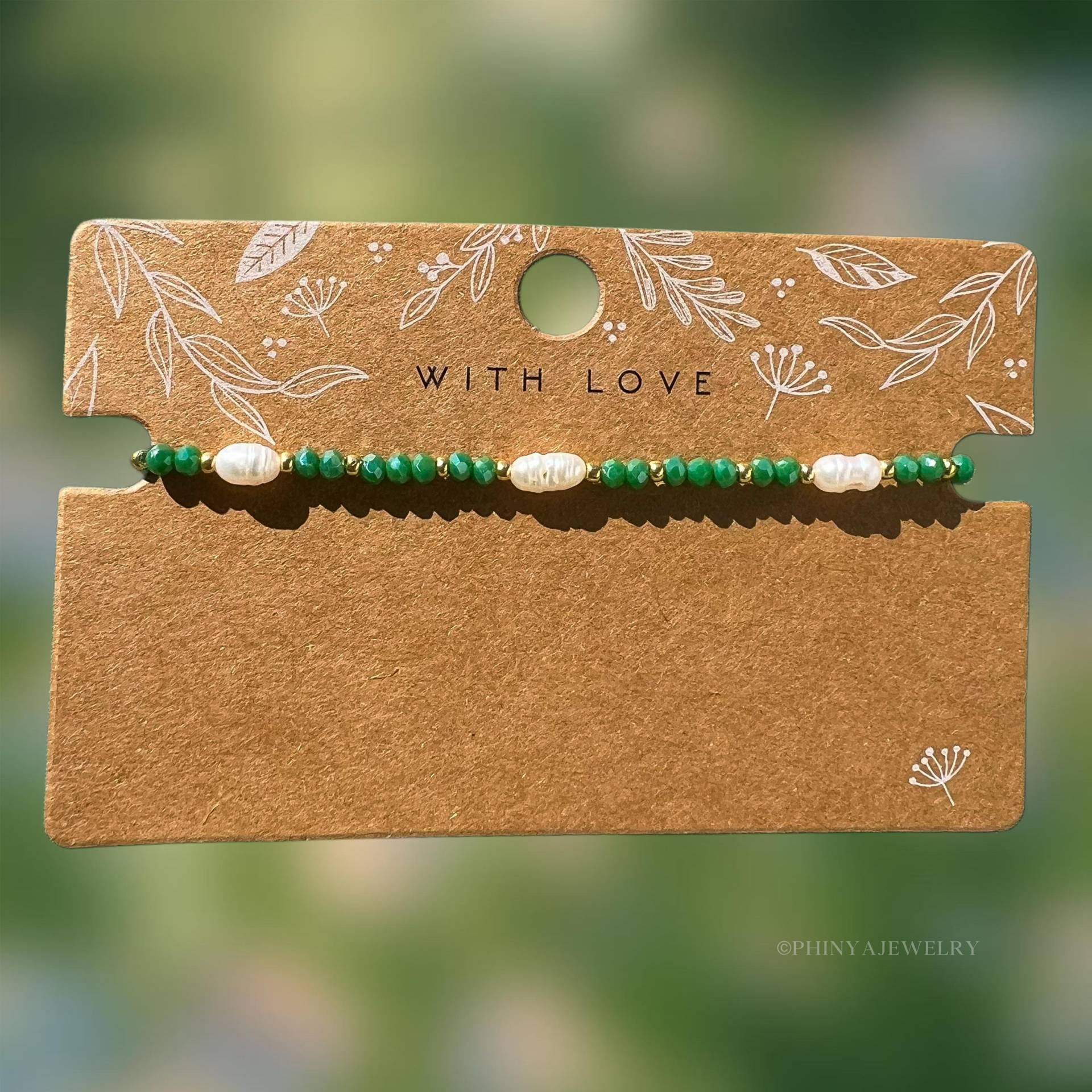 Handgemachtes Perlenarmband in Modell „Adelina" Mit Süßwasserperlen || Buntes Blümchenarmband Handmade Gift von PhinyaJewelry