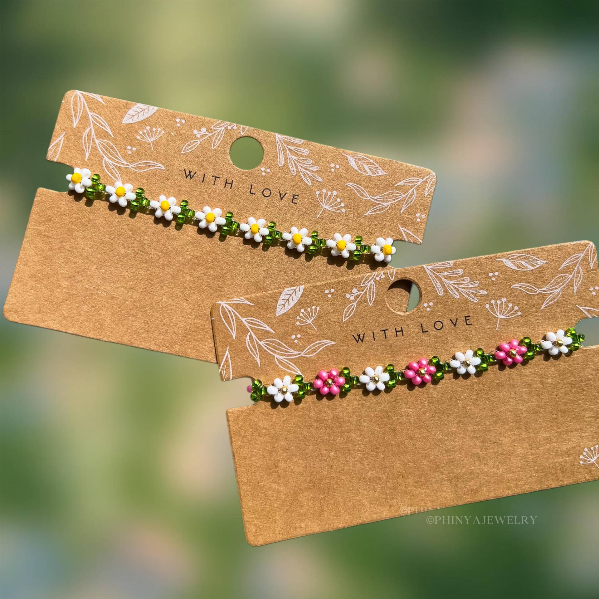 Handgemachtes Miyukiperlenarmband in Modell „Merle" || Buntes Blümchenarmband Personalisierbarer Schmuck Handmade Gift von PhinyaJewelry