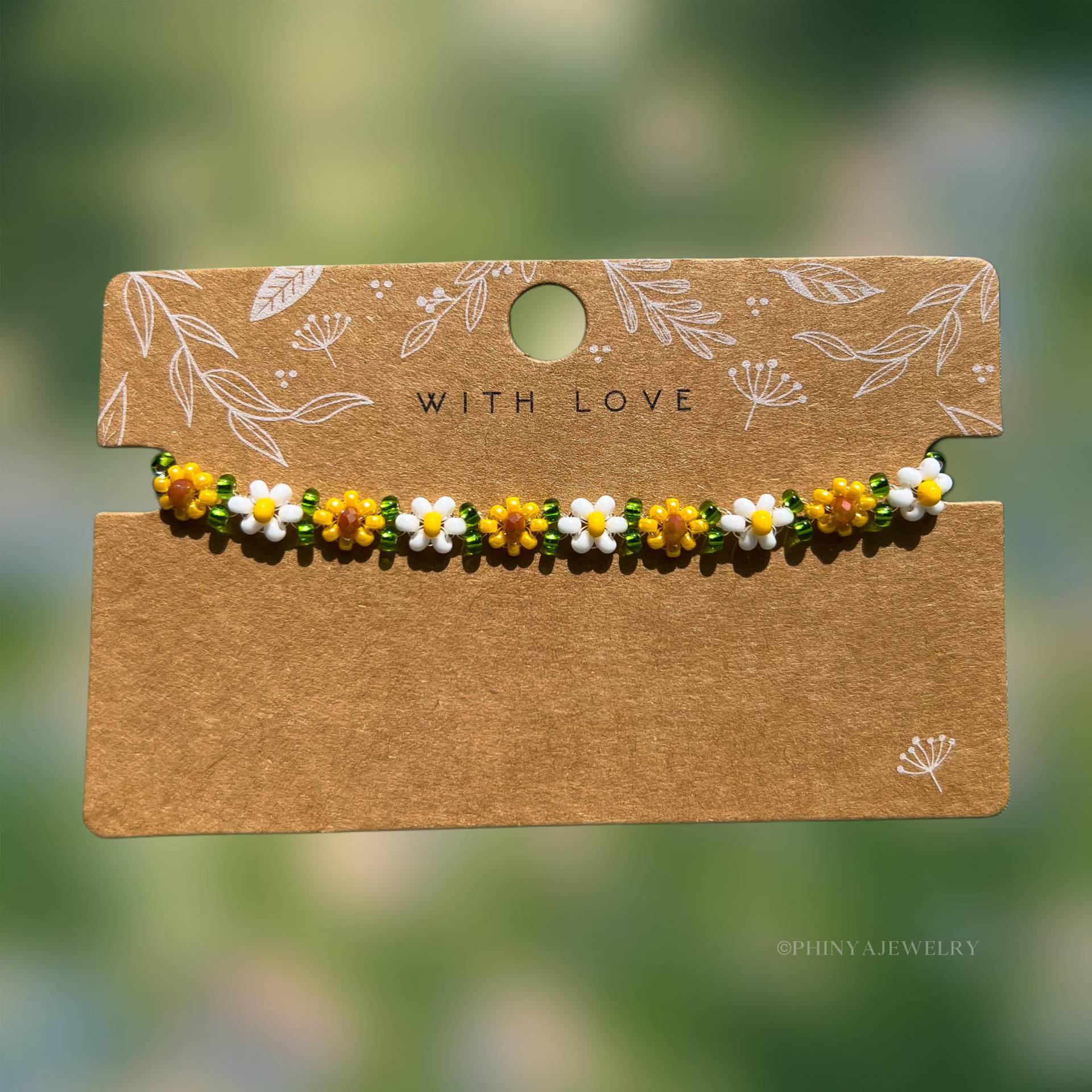 Handgemachtes Miyukiperlenarmband in Modell „Sophia" || Buntes Blümchenarmband Handmade Gift von PhinyaJewelry