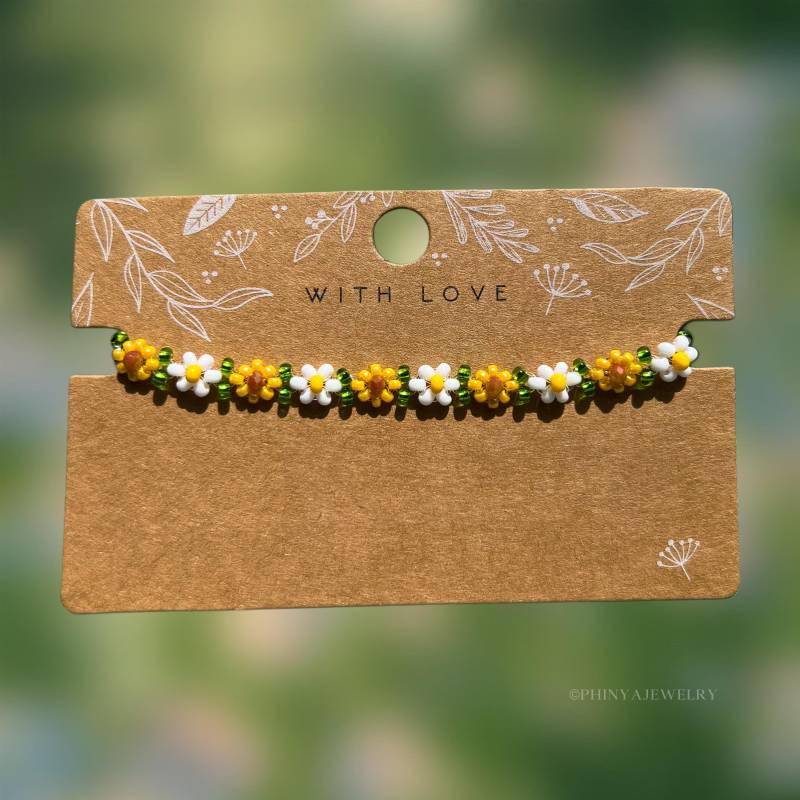 Handgemachtes Miyukiperlenarmband in Modell „Sophia" || Buntes Blümchenarmband Handmade Gift von PhinyaJewelry