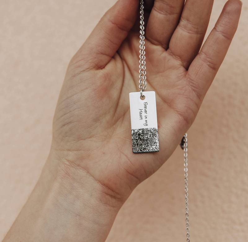 Gedenkstätte Geschenk Tatsächliche Handschrift Halskette Verlust Der Geliebten Ein Sympathie Fingerabdruck Schmuck Speicher Für Frauen von Phishka