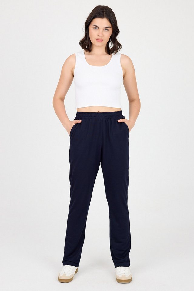 Phistan Relaxhose Bequeme Damenhose aus Strickstoff – Dunkelblau von Phistan