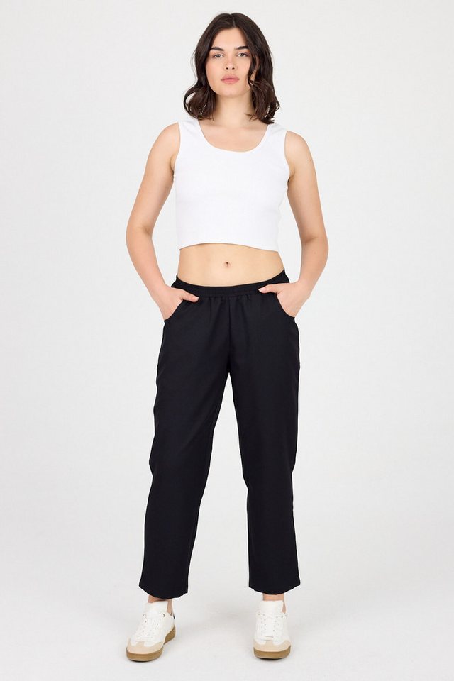 Phistan Relaxhose Damenhose aus Polyester-Webstoff – Klassisch in Schwarz von Phistan
