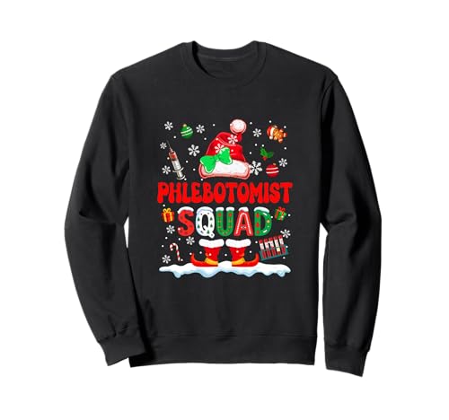 Phlebotomist Squad Frauen Job Weihnachten Weihnachtsmann Kostüm Fliege Sweatshirt Phlebotomist Squad Frauen Job Weihnachten Weihnachtsmann Kostüm Fliege Sweatshirt von Phlebotomist Christmas Costume