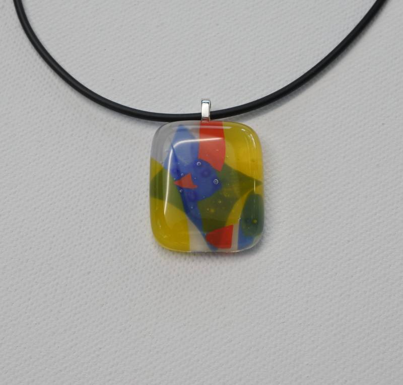 Anhänger Glas Verschmolzen, Bunt, 2, 5 cm X 3 von Phleos