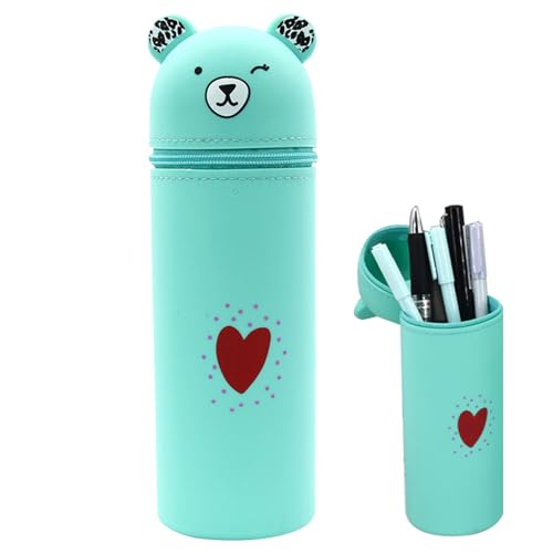 Federmäppchen - Cartoon Bär Stifteköcher Niedliches Federmäppchen Mäppchen Cartoon Bleistifthalter Reisen Schlampermäppchen Für Prüfung, Stift, Bleistift, Reisen, Gepäck, Make-up, Kosmetik, Tragbar von PhnkjGh