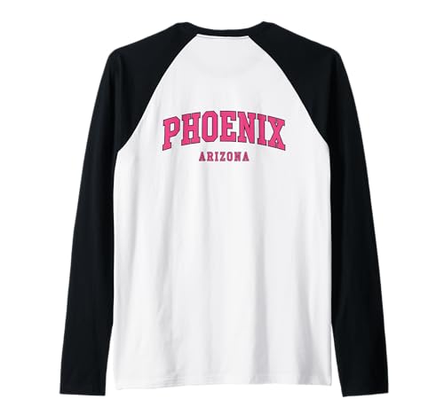 Phoenix Arizona Pink Curved College Style Text Damen Rücken Raglan Phoenix Arizona Pink Curved College Style Text Damen Rücken Raglan von Phoenix Arizona Pink Curved Text BACK Products