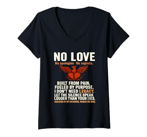 Damen No Love Built from Pain, originelles Geschenk von Phoenix Rising. T-Shirt mit V-Ausschnitt Damen No Love Built from Pain, originelles Geschenk von Phoenix Rising. T-Shirt mit V-Ausschnitt von Phoenix Graphic Design Co.